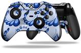 Petals Blue - Decal Style Skin fits Microsoft XBOX One ELITE Wireless Controller (CONTROLLER NOT INCLUDED)
