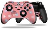 Pastel Flowers on Pink - Decal Style Skin fits Microsoft XBOX One ELITE Wireless Controller (CONTROLLER NOT INCLUDED)