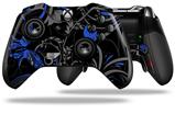 Twisted Garden Gray and Blue - Decal Style Skin fits Microsoft XBOX One ELITE Wireless Controller (CONTROLLER NOT INCLUDED)