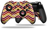 Zig Zag Yellow Burgundy Orange - Decal Style Skin fits Microsoft XBOX One ELITE Wireless Controller (CONTROLLER NOT INCLUDED)