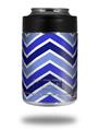 Skin Decal Wrap for Yeti Colster, Ozark Trail and RTIC Can Coolers - Zig Zag Blues (COOLER NOT INCLUDED)