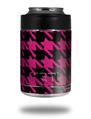 Skin Decal Wrap for Yeti Colster, Ozark Trail and RTIC Can Coolers - Houndstooth Hot Pink on Black (COOLER NOT INCLUDED)
