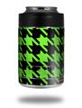 Skin Decal Wrap for Yeti Colster, Ozark Trail and RTIC Can Coolers - Houndstooth Neon Lime Green on Black (COOLER NOT INCLUDED)