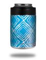 Skin Decal Wrap for Yeti Colster, Ozark Trail and RTIC Can Coolers - Wavey Neon Blue (COOLER NOT INCLUDED)