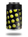 Skin Decal Wrap for Yeti Colster, Ozark Trail and RTIC Can Coolers - Smileys on Black (COOLER NOT INCLUDED)