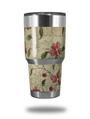 Skin Decal Wrap for Yeti Tumbler Rambler 30 oz Flowers and Berries Red (TUMBLER NOT INCLUDED)