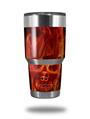 Skin Decal Wrap for Yeti Tumbler Rambler 30 oz Flaming Fire Skull Orange (TUMBLER NOT INCLUDED)