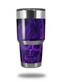 Skin Decal Wrap for Yeti Tumbler Rambler 30 oz Flaming Fire Skull Purple (TUMBLER NOT INCLUDED)