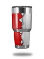 Skin Decal Wrap for Yeti Tumbler Rambler 30 oz Ripped Colors Red White (TUMBLER NOT INCLUDED)
