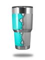 Skin Decal Wrap for Yeti Tumbler Rambler 30 oz Ripped Colors Neon Teal Gray (TUMBLER NOT INCLUDED)