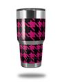 Skin Decal Wrap for Yeti Tumbler Rambler 30 oz Houndstooth Hot Pink on Black (TUMBLER NOT INCLUDED)