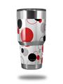 Skin Decal Wrap for Yeti Tumbler Rambler 30 oz Lots of Dots Red on White (TUMBLER NOT INCLUDED)