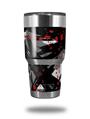 Skin Decal Wrap for Yeti Tumbler Rambler 30 oz Abstract 02 Red (TUMBLER NOT INCLUDED)