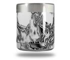 Skin Decal Wrap for Yeti Rambler Lowball - Chrome Skull on White (CUP NOT INCLUDED)