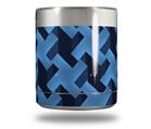 Skin Decal Wrap for Yeti Rambler Lowball - Retro Houndstooth Blue (CUP NOT INCLUDED)