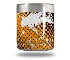 Skin Decal Wrap for Yeti Rambler Lowball - Halftone Splatter White Orange (CUP NOT INCLUDED)