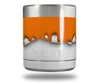 Skin Decal Wrap for Yeti Rambler Lowball - Ripped Colors Orange White (CUP NOT INCLUDED)