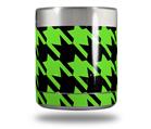 Skin Decal Wrap for Yeti Rambler Lowball - Houndstooth Neon Lime Green on Black (CUP NOT INCLUDED)