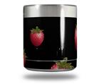 Skin Decal Wrap for Yeti Rambler Lowball - Strawberries on Black (CUP NOT INCLUDED)