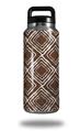 Skin Decal Wrap for Yeti Rambler Bottle 36oz Wavey Chocolate Brown (YETI NOT INCLUDED)