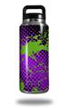 Skin Decal Wrap for Yeti Rambler Bottle 36oz Halftone Splatter Green Purple (YETI NOT INCLUDED)
