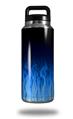 Skin Decal Wrap for Yeti Rambler Bottle 36oz Fire Blue (YETI NOT INCLUDED)