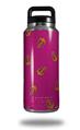 Skin Decal Wrap for Yeti Rambler Bottle 36oz Anchors Away Fuschia Hot Pink (YETI NOT INCLUDED)