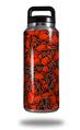 Skin Decal Wrap for Yeti Rambler Bottle 36oz Scattered Skulls Red (YETI NOT INCLUDED)