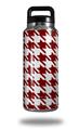 Skin Decal Wrap for Yeti Rambler Bottle 36oz Houndstooth Red Dark (YETI NOT INCLUDED)
