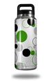 Skin Decal Wrap for Yeti Rambler Bottle 36oz Lots of Dots Green on White (YETI NOT INCLUDED)