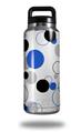 Skin Decal Wrap for Yeti Rambler Bottle 36oz Lots of Dots Blue on White (YETI NOT INCLUDED)