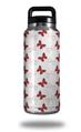 Skin Decal Wrap for Yeti Rambler Bottle 36oz Pastel Butterflies Red on White (YETI NOT INCLUDED)