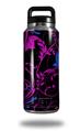 Skin Decal Wrap for Yeti Rambler Bottle 36oz Twisted Garden Hot Pink and Blue (YETI NOT INCLUDED)