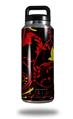 Skin Decal Wrap for Yeti Rambler Bottle 36oz Twisted Garden Red and Yellow (YETI NOT INCLUDED)