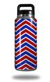 Skin Decal Wrap for Yeti Rambler Bottle 36oz Zig Zag Red White and Blue (YETI NOT INCLUDED)