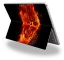 Decal Style Vinyl Skin for Microsoft Surface Pro 4 - Flaming Fire Skull Orange -  (SURFACE NOT INCLUDED)