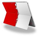 Decal Style Vinyl Skin for Microsoft Surface Pro 4 - Ripped Colors Red White -  (SURFACE NOT INCLUDED)