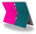 Decal Style Vinyl Skin for Microsoft Surface Pro 4 - Ripped Colors Hot Pink Seafoam Green -  (SURFACE NOT INCLUDED)