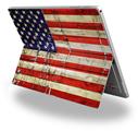 Decal Style Vinyl Skin for Microsoft Surface Pro 4 - Painted Faded and Cracked USA American Flag -  (SURFACE NOT INCLUDED)