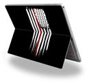 Decal Style Vinyl Skin for Microsoft Surface Pro 4 - Brushed USA American Flag Red Line -  (SURFACE NOT INCLUDED)