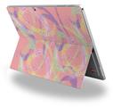 Decal Style Vinyl Skin for Microsoft Surface Pro 4 - Neon Swoosh on Pink -  (SURFACE NOT INCLUDED)