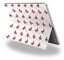 Decal Style Vinyl Skin for Microsoft Surface Pro 4 - Pastel Butterflies Red on White -  (SURFACE NOT INCLUDED)