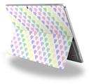 Decal Style Vinyl Skin for Microsoft Surface Pro 4 - Pastel Hearts on White -  (SURFACE NOT INCLUDED)