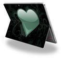 Decal Style Vinyl Skin for Microsoft Surface Pro 4 - Glass Heart Grunge Seafoam Green -  (SURFACE NOT INCLUDED)