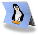 Decal Style Vinyl Skin for Microsoft Surface Pro 4 - Penguins on Blue -  (SURFACE NOT INCLUDED)