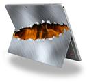 Decal Style Vinyl Skin for Microsoft Surface Pro 4 - Ripped Metal Fire -  (SURFACE NOT INCLUDED)