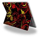 Decal Style Vinyl Skin for Microsoft Surface Pro 4 - Twisted Garden Red and Yellow -  (SURFACE NOT INCLUDED)
