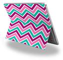 Decal Style Vinyl Skin for Microsoft Surface Pro 4 - Zig Zag Teal Pink Purple -  (SURFACE NOT INCLUDED)