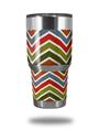 WraptorSkinz Skin Wrap compatible with RTIC 30oz ORIGINAL 2017 AND OLDER Tumblers Zig Zag Colors 01 (TUMBLER NOT INCLUDED)