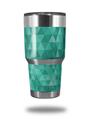WraptorSkinz Skin Wrap compatible with RTIC 30oz ORIGINAL 2017 AND OLDER Tumblers Triangle Mosaic Seafoam Green (TUMBLER NOT INCLUDED)